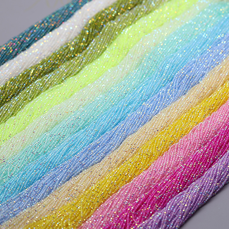 Glass Seed Beads 2Mm Jewelry Making - 2mm (2 strand 370pcs) Color Crystal