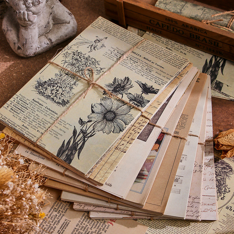 Vintage Junk Journal Scrapbooking Paper - 30Pcs Vintage Scrapbooking Paper Decorate Supplies