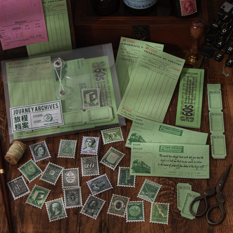 Vintage Junk Journal Scrapbooking Paper - 140pcs/lot Vintage Color Ticket Material Pack