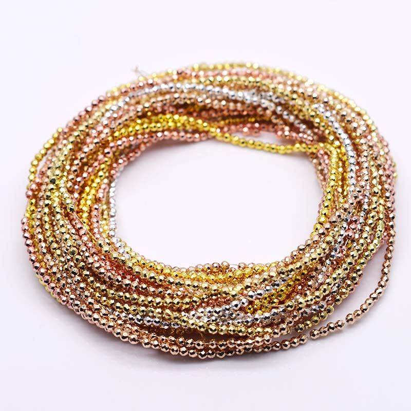 Glass Seed Beads 2Mm Jewelry Making - 2mm 200pcs Gold Color Crystal Glass