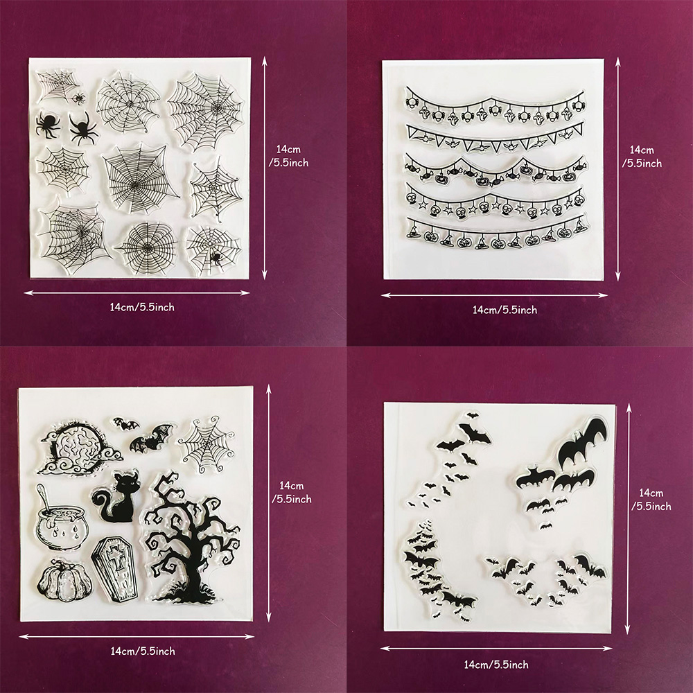 Halloween Theme Clear Stamps,  - Clear Silicone Stamps For Card Making recension och pris