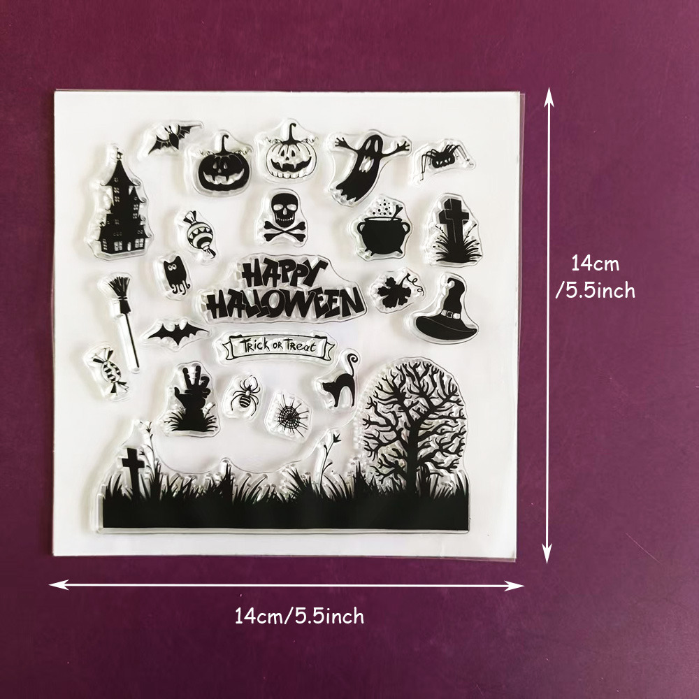 Halloween Theme Clear Stamps,  - Clear Silicone Stamps For Card Making recension och pris