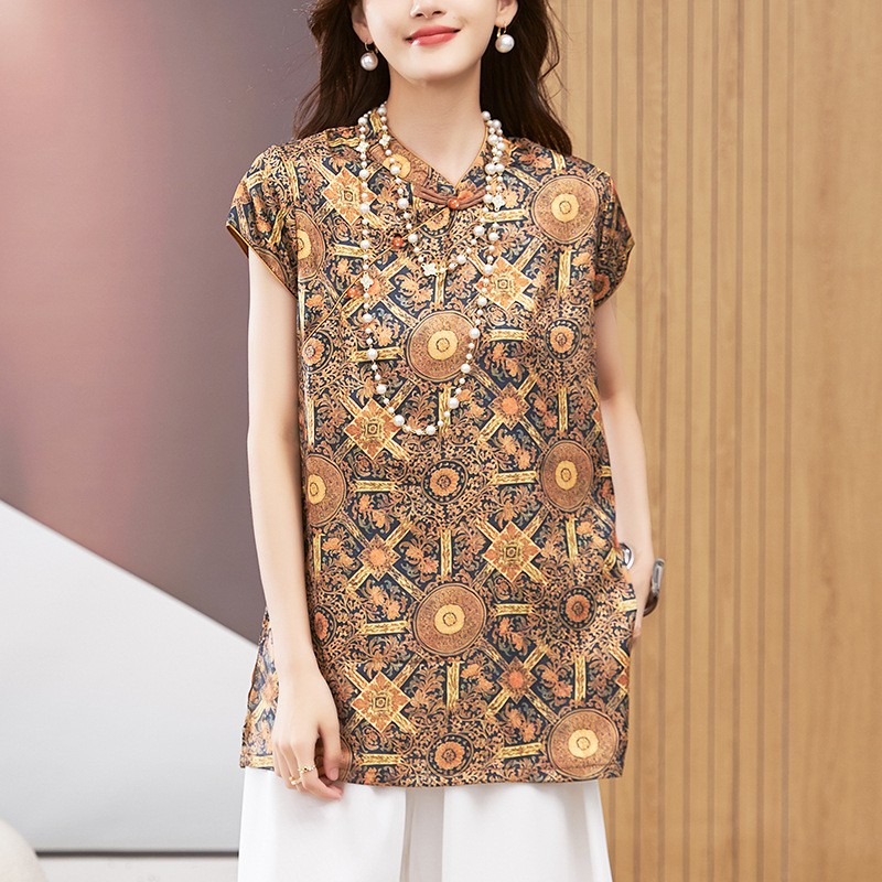 Women's Blouse Short Sleeve Ro - Beading recension och pris