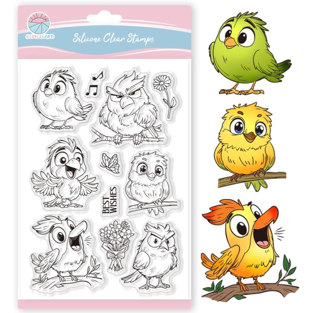 Funny Bird Clear Stamps for Sc - Clear Silicone Stamps For Card Making recension och pris