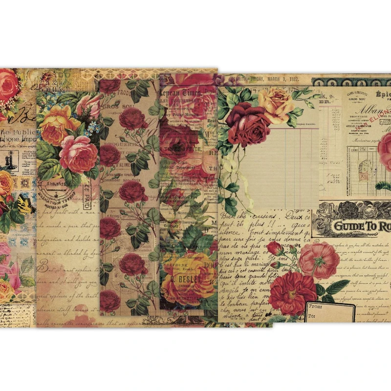 Scrapbook Pad Assorted Pattern - Vintage Junk Journal Scrapbooking Paper recension och pris