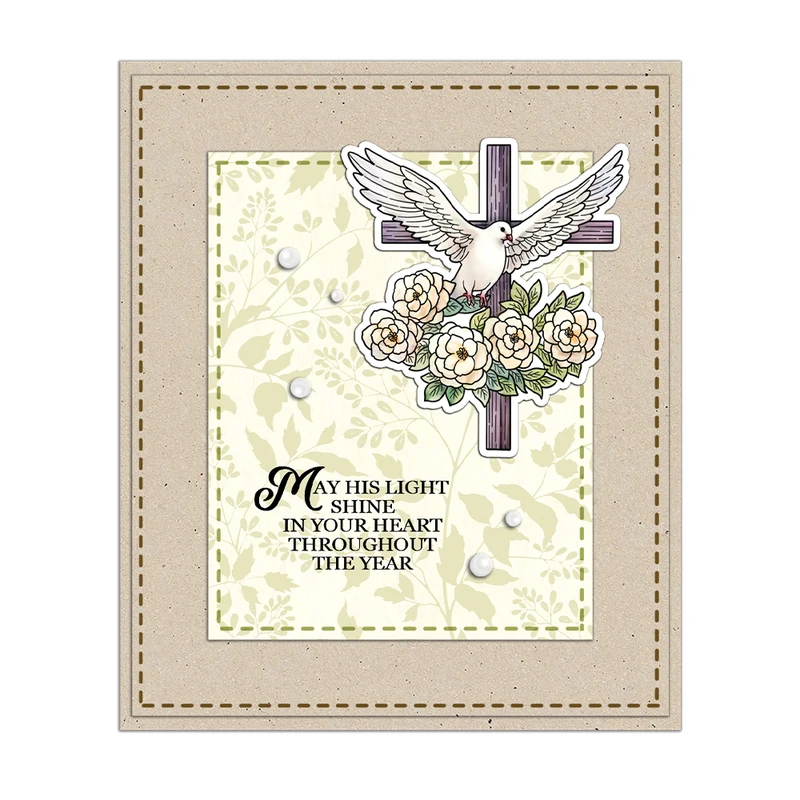 Mangocraft Cross With Flowers  - Clear Silicone Stamps For Card Making recension och pris