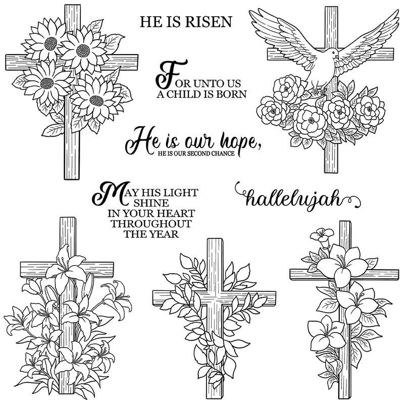 Mangocraft Cross With Flowers  - Clear Silicone Stamps For Card Making recension och pris