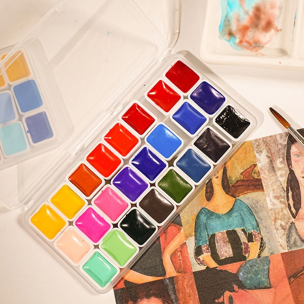 24 Colors Watercolors Paint Se - Watercolor Paint Set Solid Pigment recension och pris