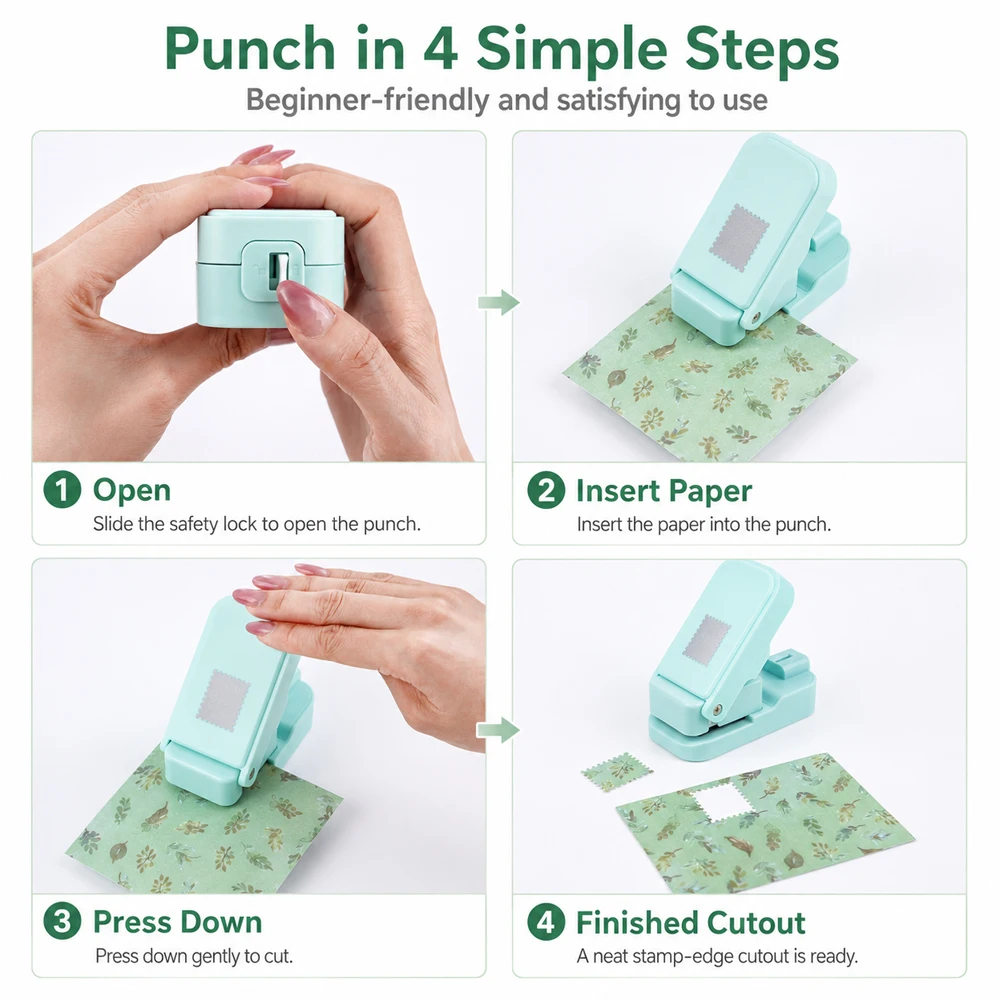 Postage Stamp Edge Paper Punch - Scrapbooking recension och pris