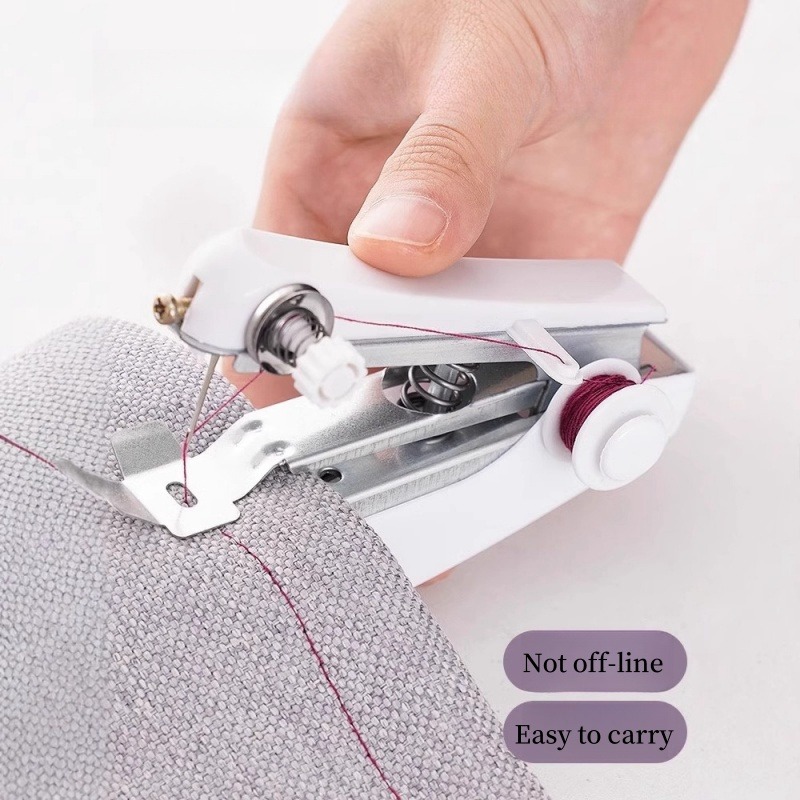 1pc White Portable Mini Sewing - Mini Electric Sewing Machine Handheld recension och pris
