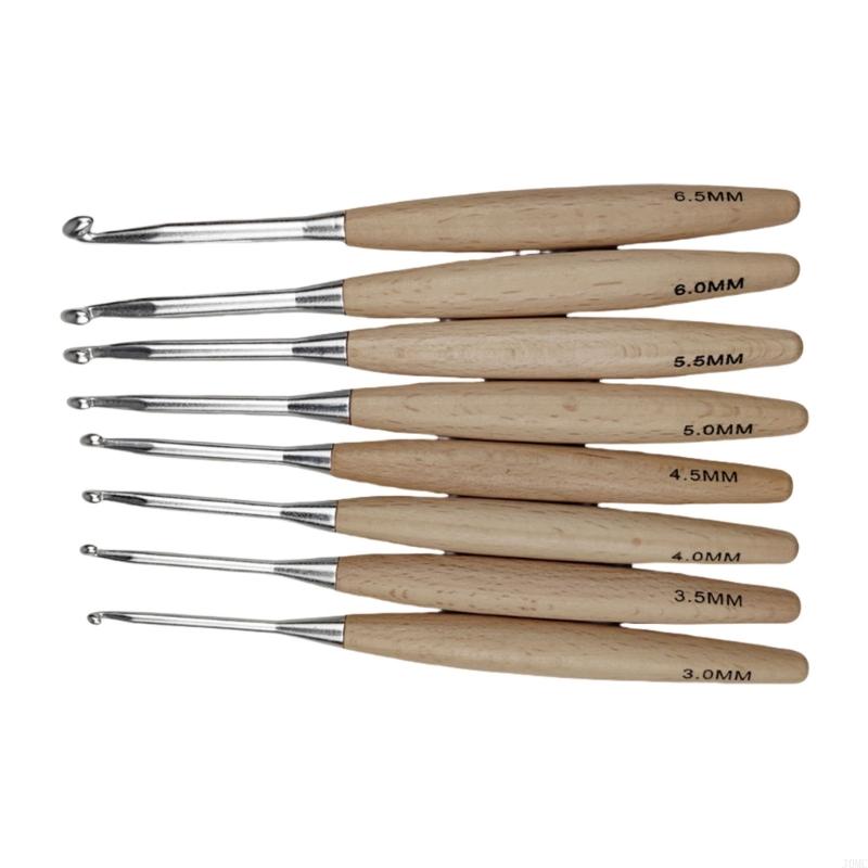 8Pcs Ergonomic Crochet Hook fo - Wooden Crochet Hooks Ergonomic Handle recension och pris