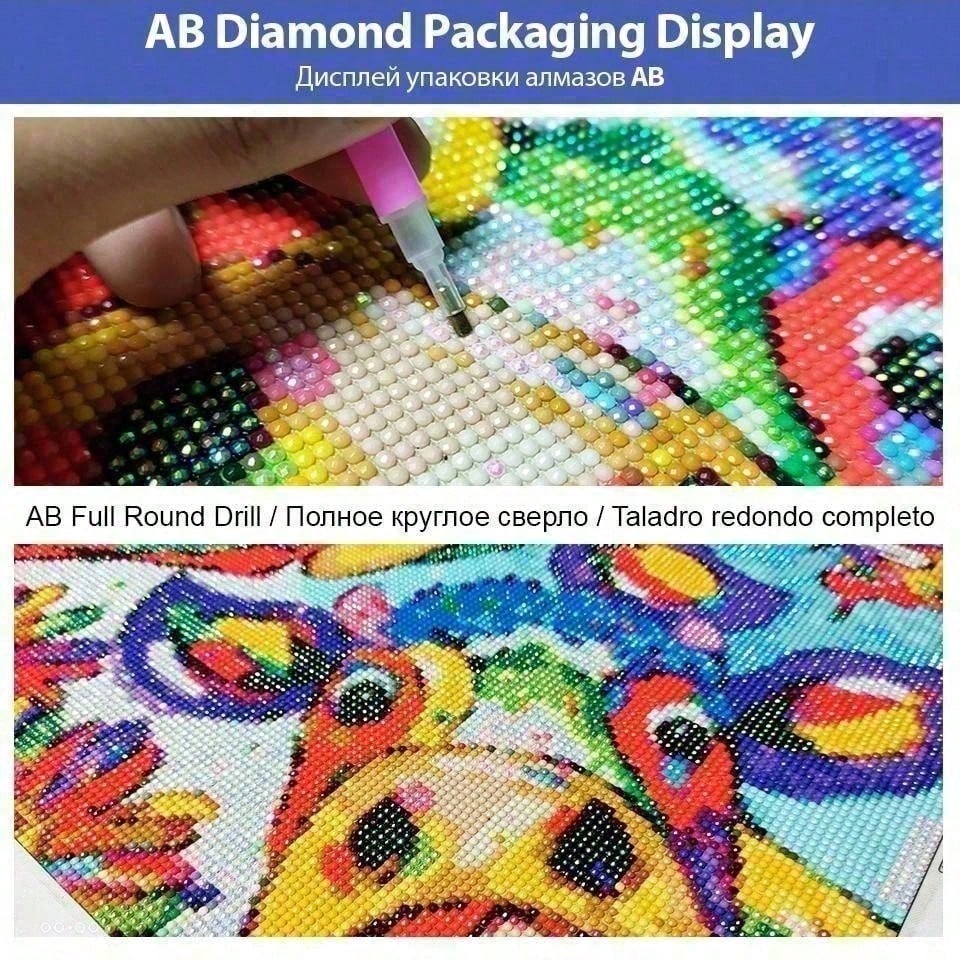 1 piece - 5D-DIY - Flocking cl - 5D Diamond Painting Kit Full Drill recension och pris