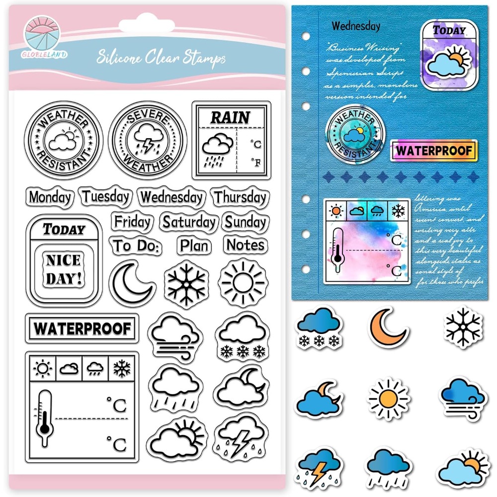 Weather Diary Clear Stamp for  - Clear Silicone Stamps For Card Making recension och pris