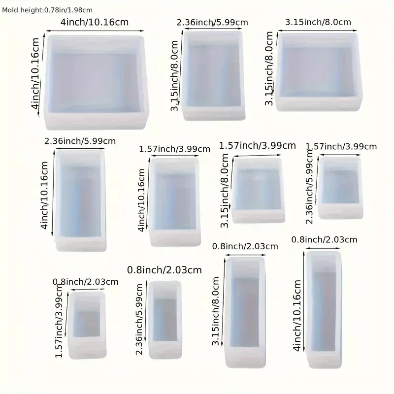 11Pcs/Set Epoxy Resin Silicone - Silicone Epoxy Resin Molds Set recension och pris