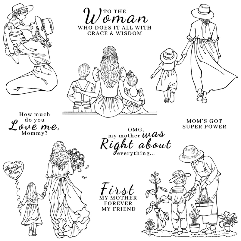 Mangocraft Mom And Kids Clear  - Clear Silicone Stamps For Card Making recension och pris