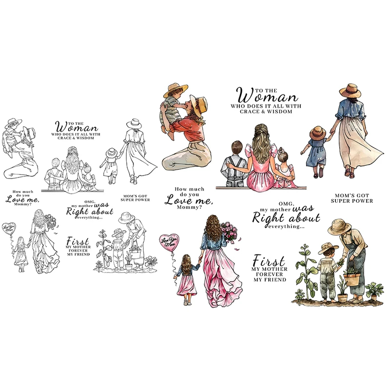 Mangocraft Mom And Kids Clear  - Clear Silicone Stamps For Card Making recension och pris