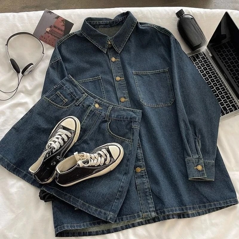 Y2K Denim Skirt Set: Vintage J - Embroidery recension och pris