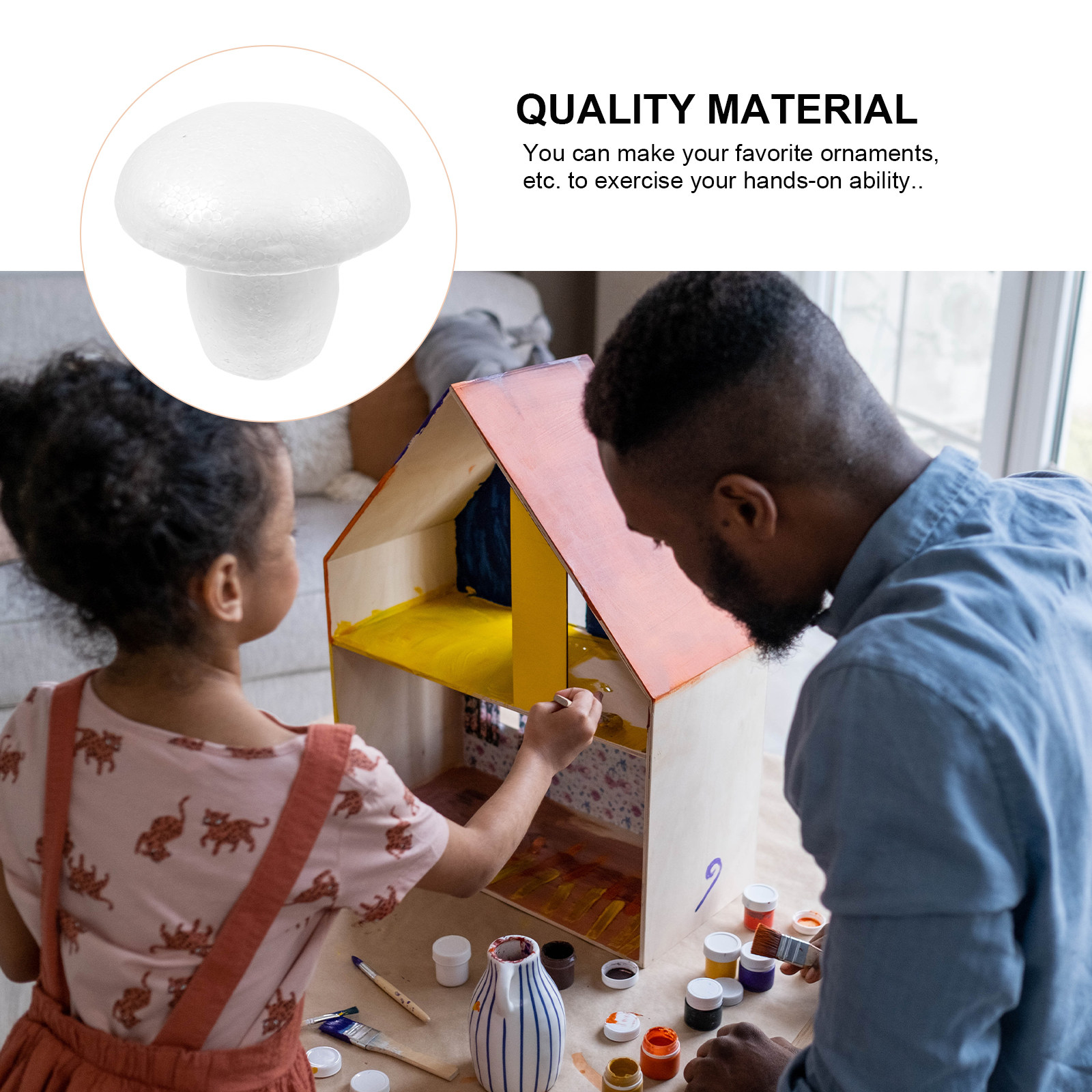 5Pcs Foam Mushroom DIY Models  - Painting Supplies recension och pris