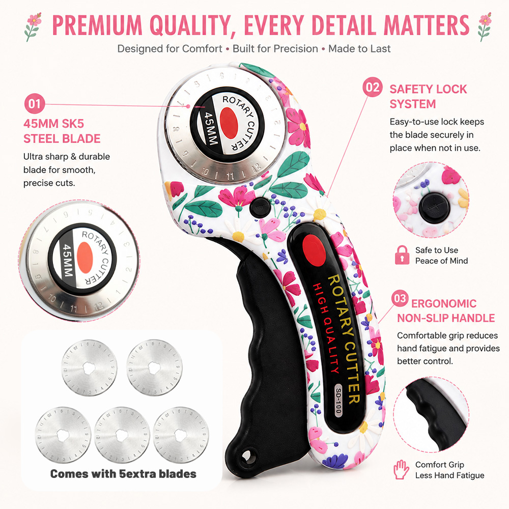 Rotary Cutter 45mm Card Paper  - Rotary Cutter For Fabric 45Mm recension och pris