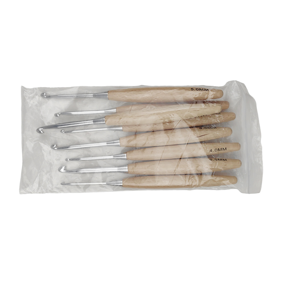 8Pcs Wood Crochet Hooks16.5cm  - Wooden Crochet Hooks Ergonomic Handle recension och pris