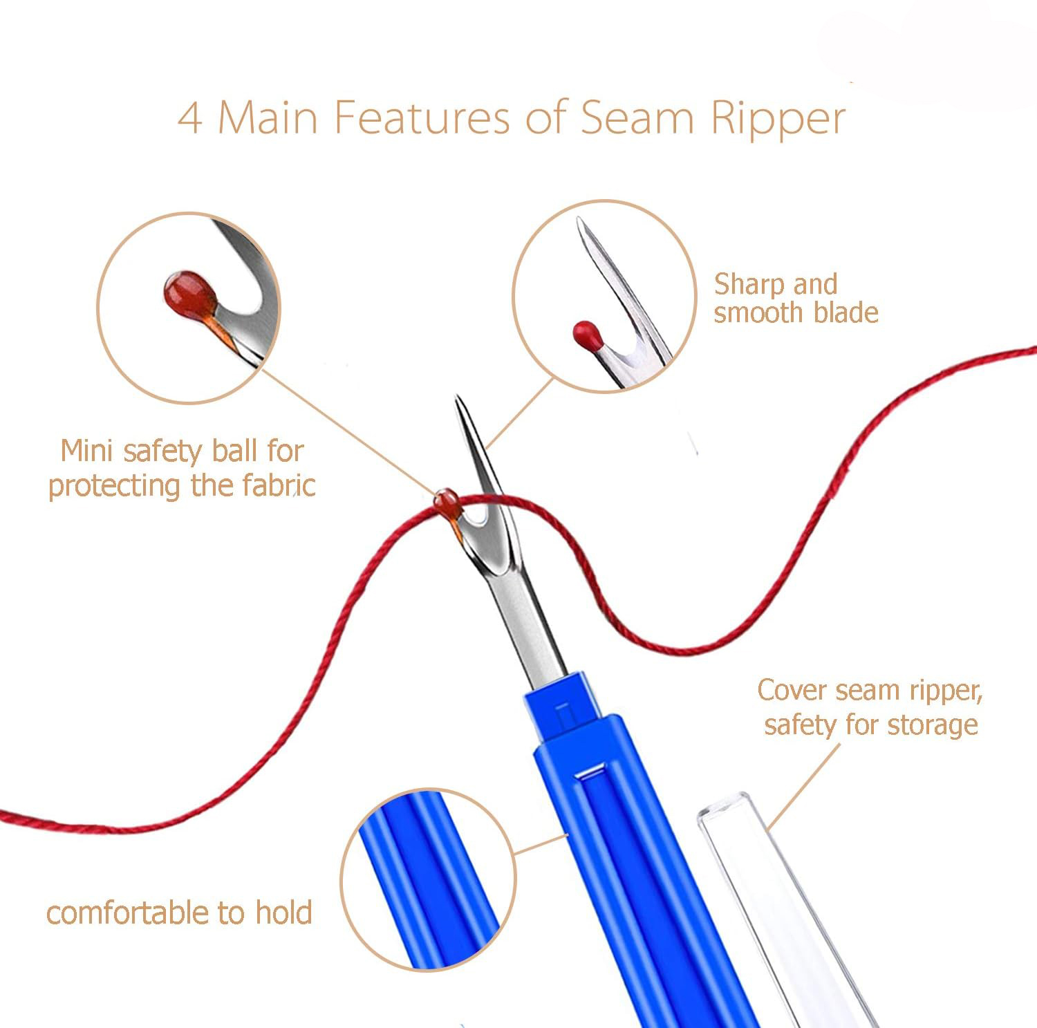 Sewing Seam Ripper Kit  Sewing - Cotton Embroidery Thread Skeins recension och pris