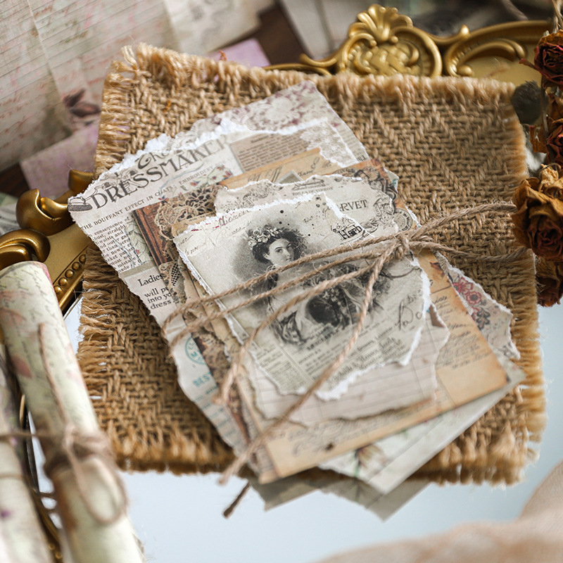 100pcs/lot Vintage Multi-Size  - Vintage Junk Journal Scrapbooking Paper recension och pris
