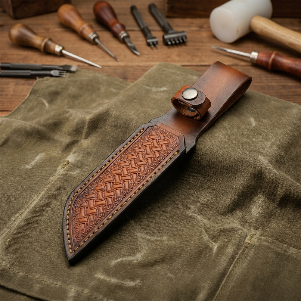 Brown Hand-embossed Leather Fi - Craft Tools recension och pris