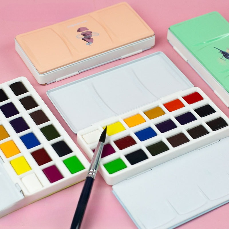 18 Colors Solid Watercolor Pai - Watercolor Paint Set Solid Pigment recension och pris