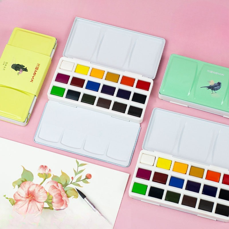 18 Colors Solid Watercolor Pai - Watercolor Paint Set Solid Pigment recension och pris