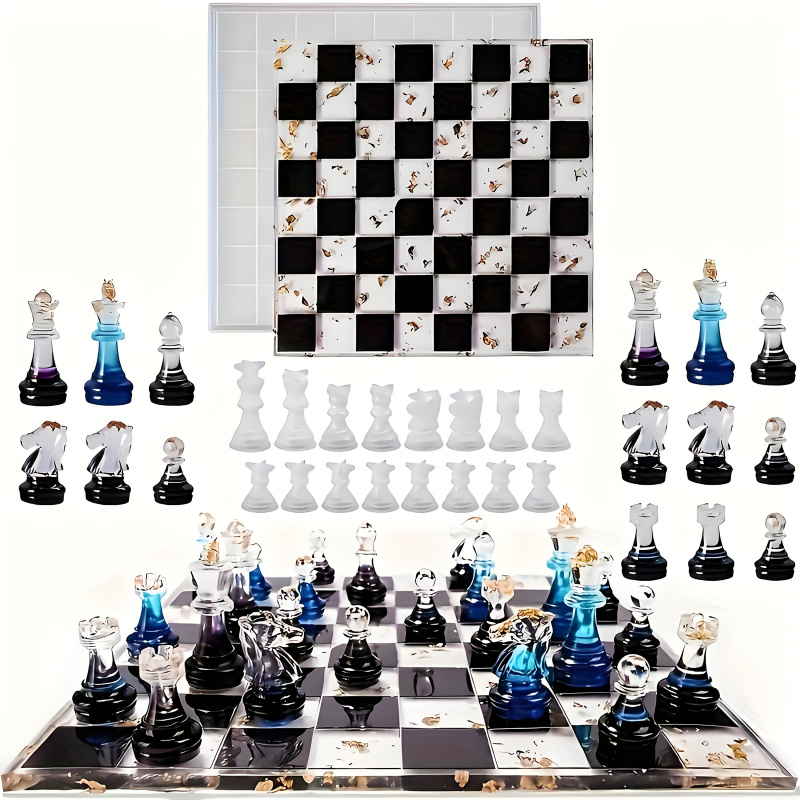 11Chessboard16Resin Silicone M - Silicone Epoxy Resin Molds Set recension och pris
