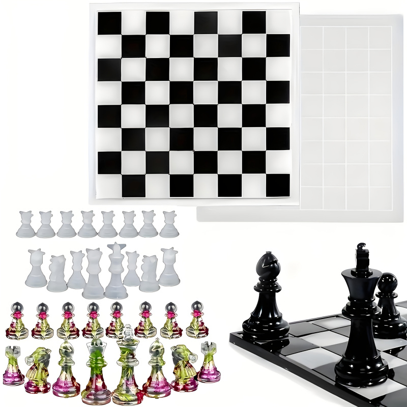 11Chessboard16Resin Silicone M - Silicone Epoxy Resin Molds Set recension och pris