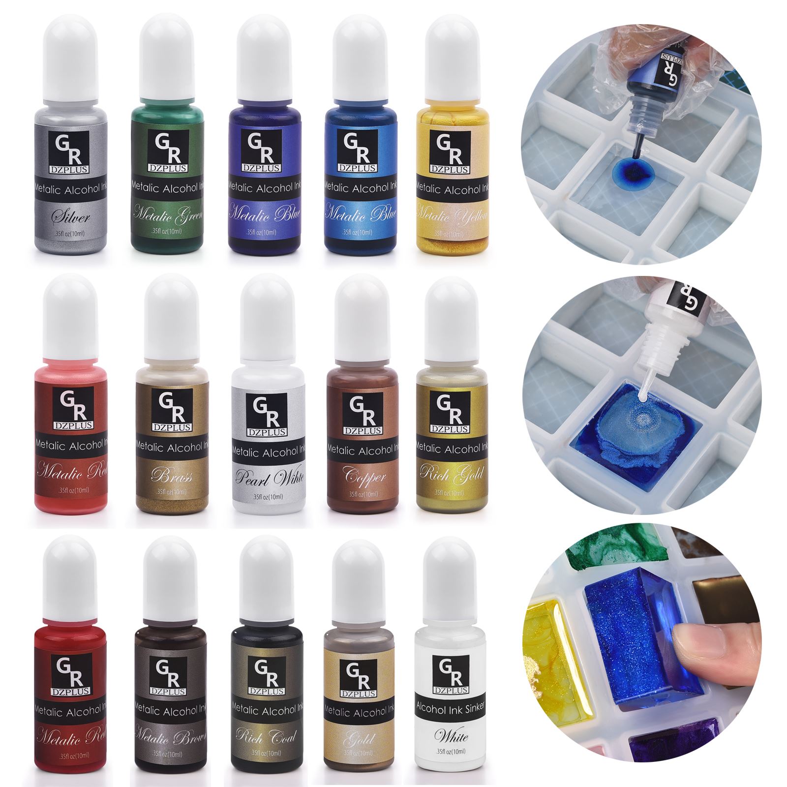 1 Set Resin Pigment Kit Art In - Silicone Epoxy Resin Molds Set recension och pris