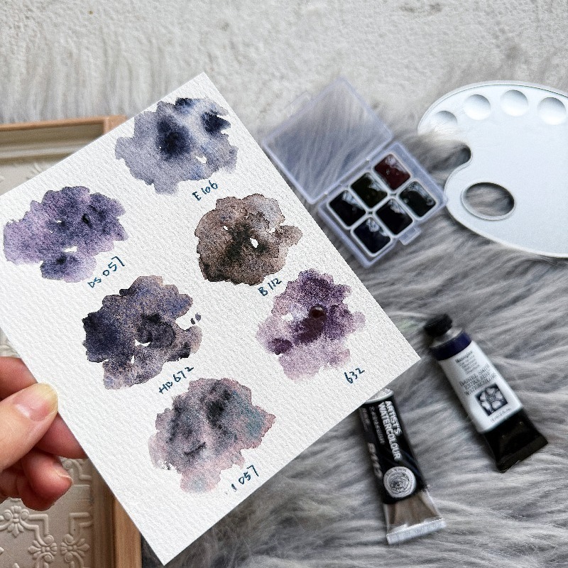 6 Colors 1ml White Night Colle - Watercolor Paint Set Solid Pigment recension och pris