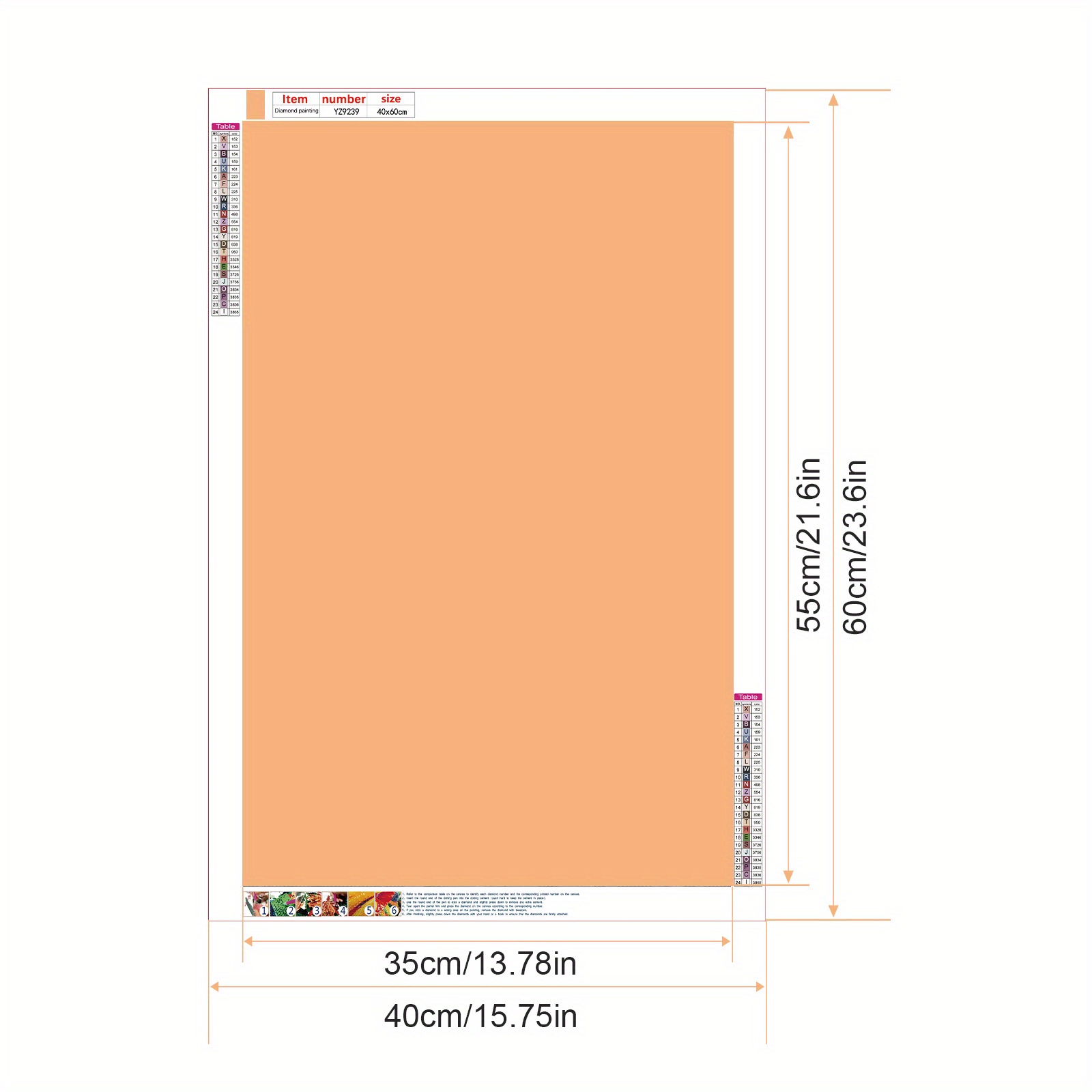 Large Size Round Diamond Paint - 5D Diamond Painting Kit Full Drill recension och pris